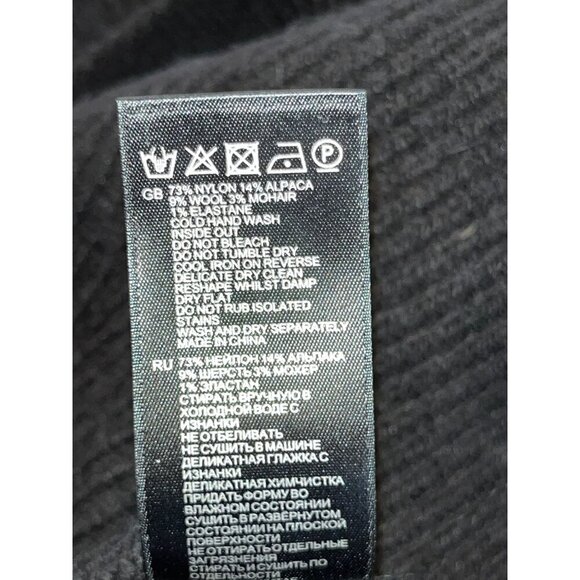 Reiss Black Orley  Ribbed Knit Sweater Size Large Womens - Picture 7 of 8